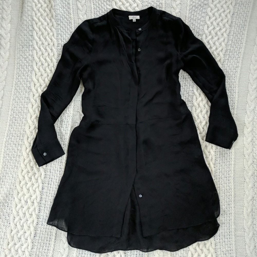 Wilfred small silk tunic dress black